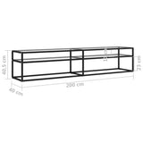 TV Cabinet Transparent 200x40x40.5 cm Tempered Glass