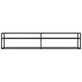 TV Cabinet Black 200x40x40.5 cm Tempered Glass