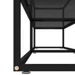 TV Cabinet Black 200x40x40.5 cm Tempered Glass
