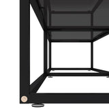 TV Cabinet Black 200x40x40.5 cm Tempered Glass - 45-Degree Angle