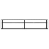 TV Cabinet Black Marble 200x40x40.5 cm Tempered Glass