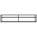 TV Cabinet Black Marble 200x40x40.5 cm Tempered Glass