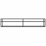 TV Cabinet Transparent 220x40x40.5 cm Tempered Glass
