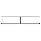 TV Cabinet Transparent 220x40x40.5 cm Tempered Glass - Side View