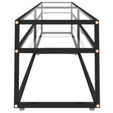 TV Cabinet Transparent 220x40x40.5 cm Tempered Glass - Top-Down View
