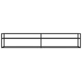 TV Cabinet Black 220x40x40.5 cm Tempered Glass