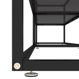 TV Cabinet Black 220x40x40.5 cm Tempered Glass - 45-Degree Angle