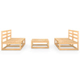 5 Piece Garden Lounge Set Solid Pinewood - Side View