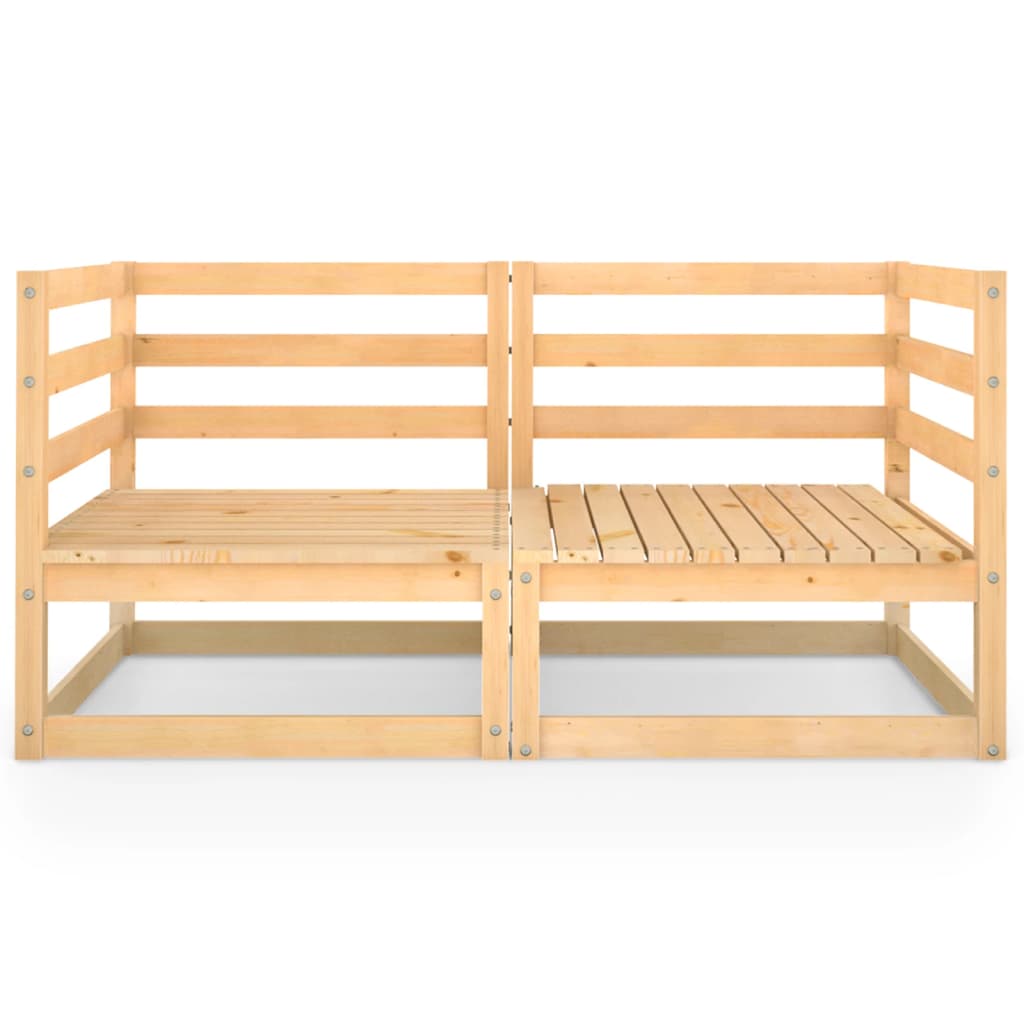 Garden 2-Seater Sofa Solid Wood Pine