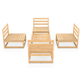 5 Piece Garden Lounge Set Solid Pinewood - Side View