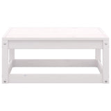 4 Piece Garden Lounge Set White Solid Wood Pine