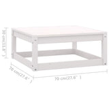 4 Piece Garden Lounge Set White Solid Pinewood - Extra Image