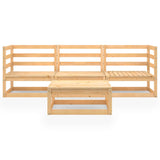 4 Piece Garden Lounge Set Solid Pinewood - Side View