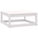 4 Piece Garden Lounge Set White Solid Pinewood - Low Angle