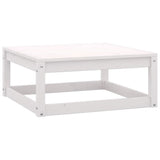6 Piece Garden Lounge Set White Solid Pinewood - Low Angle