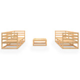 7 Piece Garden Lounge Set Solid Pinewood - Side View