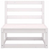 7 Piece Garden Lounge Set White Solid Pinewood - Close-Up Angle