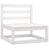 Garden 4-Seater Sofa White Solid Pinewood - Top-Down View