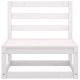 Garden 4-Seater Sofa White Solid Pinewood
