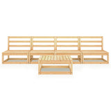 5 Piece Garden Lounge Set Solid Pinewood - Side View