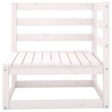 Garden 4-Seater Sofa White Solid Wood Pine
