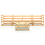 5 Piece Garden Lounge Set Solid Pinewood - Side View