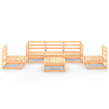 6 Piece Garden Lounge Set Solid Pinewood - Side View