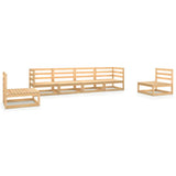 6 Piece Garden Lounge Set Solid Wood Pine