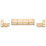 6 Piece Garden Lounge Set Solid Wood Pine