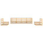 6 Piece Garden Lounge Set Solid Wood Pine