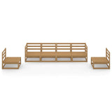6 Piece Garden Lounge Set Honey Brown Solid Wood Pine