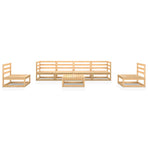 7 Piece Garden Lounge Set Solid Wood Pine