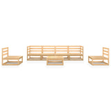 7 Piece Garden Lounge Set Solid Pinewood - Side View