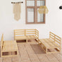 6 Piece Garden Lounge Set Solid Wood Pine