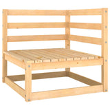 7 Piece Garden Lounge Set Solid Wood Pine - Top-Down View