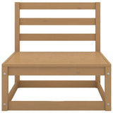 8 Piece Garden Lounge Set Honey Brown Solid Pinewood - Close-Up Angle