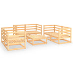 7 Piece Garden Lounge Set Solid Wood Pine