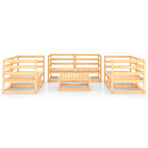 7 Piece Garden Lounge Set Solid Wood Pine