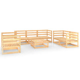 8 Piece Garden Lounge Set Solid Wood Pine