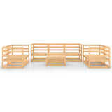 8 Piece Garden Lounge Set Solid Wood Pine
