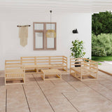 8 Piece Garden Lounge Set Solid Wood Pine