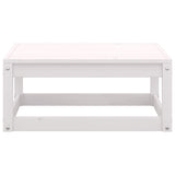 8 Piece Garden Lounge Set White Solid Wood Pine