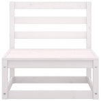 8 Piece Garden Lounge Set White Solid Wood Pine