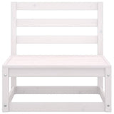 8 Piece Garden Lounge Set White Solid Wood Pine - Close-Up Angle