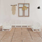 8 Piece Garden Lounge Set White Solid Wood Pine