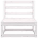 3 Piece Garden Lounge Set White Solid Wood Pine - Close-Up Angle