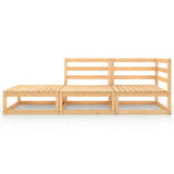 4 Piece Garden Lounge Set Solid Pinewood