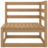 4 Piece Garden Lounge Set Honey Brown Solid Pinewood - 45-Degree Angle