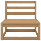 5 Piece Garden Lounge Set Honey Brown Solid Pinewood - Close-Up Angle