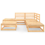 6 Piece Garden Lounge Set Solid Pinewood - Side View